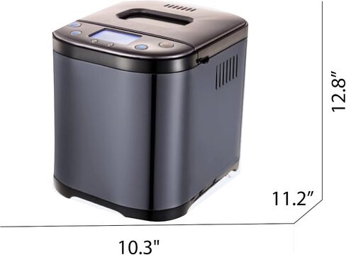Bread Maker Machine with Nonstick Bowl, Bread Hook, Measuring Cup & Spoon. 15-in-1, Gluten-Free Bread, Cake& Yogurt, 3 Crust Colour options and more. 3 Loaf Sizes. 2LB XL-BLACK in Kuwait