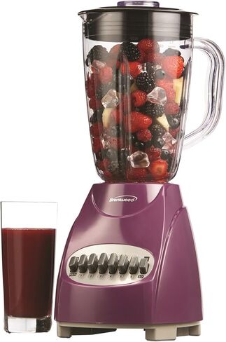 Brentwood JB-220PR Plastic Jar 12-Speed + Pulse Blender, Purple in Kuwait