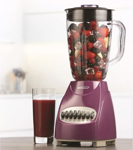 Brentwood JB-220PR Plastic Jar 12-Speed + Pulse Blender, Purple in Kuwait