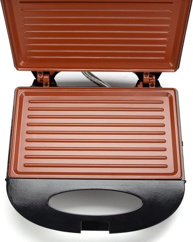 ZENITH Zenith Electric Indoor Panini Grill Maker with Zera Copper Non-Stick Grilling Plates, Countertop Bread Toaster Easy Storage 77062 0 in Kuwait