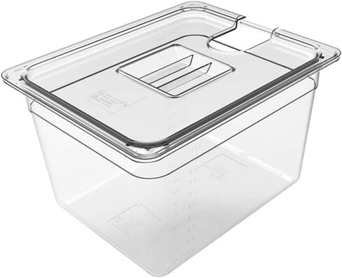 Sous Vide Container with Lid 11 Liter/12 Quarts for Virtually All Immersion Circulators Cookers Crystal Clear Transparent Polycarbonate Accessories Kit (12 Quats with Lid) in Saudi Arabia