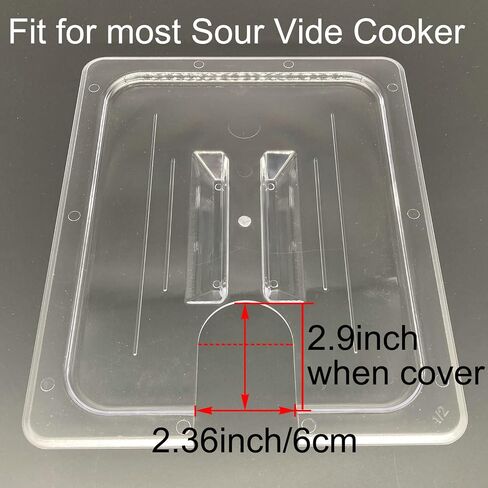 Sous Vide Container with Lid 11 Liter/12 Quarts for Virtually All Immersion Circulators Cookers Crystal Clear Transparent Polycarbonate Accessories Kit (12 Quats with Lid) in Saudi Arabia