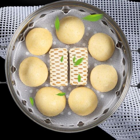 6 قطع من صفائح تجفيف الطعام والفواكه المستديرة غير اللاصقة من السيليكون قابلة لاعادة الاستخدام لتجفيف الفواكه والبخار (قطر 13 انش) in Kuwait