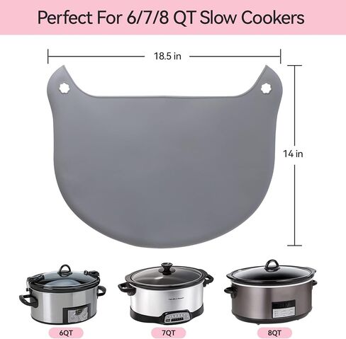 Silicone Slow Cooker Liners, Reusable Crock Pot Liners, Silicone Crockpot Liner for 6,7,8 Quarts Crockpot, Slow Cooker Cooking Bags for Oval or Round Pot (Black) in Saudi Arabia
