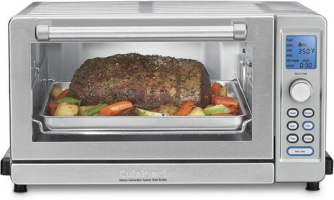 Cuisinart TOB-135 Deluxe Convection Toaster Oven Broiler, Brushed Stainless, 9.3" x 18.3" x 15.3", Silver in Saudi Arabia