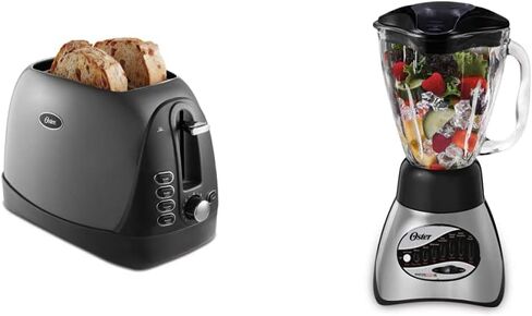 Oster 2 Slice, Bread, Bagel Toaster, Metallic Grey in Kuwait
