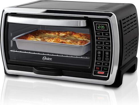 Oster Toaster Oven | Digital Convection Oven, Large 6-Slice Capacity, Black/Polished Stainless in Saudi Arabia