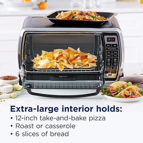 Oster Toaster Oven | Digital Convection Oven, Large 6-Slice Capacity, Black/Polished Stainless in Saudi Arabia