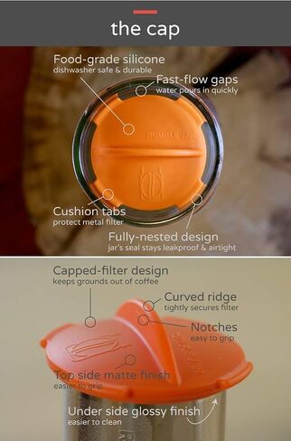 Next-Gen Cold Brew Coffee Maker for Mason Jars - 200 Micron Filter Is Ideal for Coarse Grounds & Stronger Coffee - Standalone Filter (no Mason Jar included) in Saudi Arabia