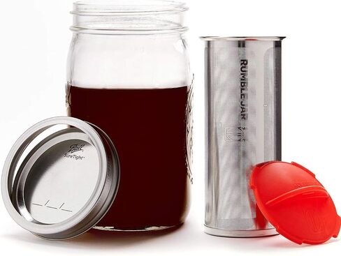 Next-Gen Cold Brew Coffee Maker for Mason Jars - 200 Micron Filter Is Ideal for Coarse Grounds & Stronger Coffee - Standalone Filter (no Mason Jar included) in Saudi Arabia