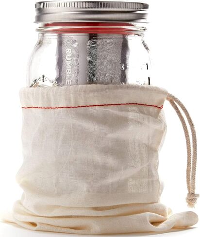 Next-Gen Cold Brew Coffee Maker for Mason Jars - 200 Micron Filter Is Ideal for Coarse Grounds & Stronger Coffee - Standalone Filter (no Mason Jar included) in Saudi Arabia