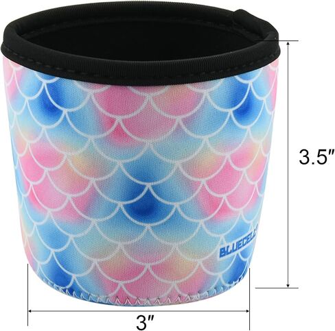 2 Pack Beach Style Pattern Print Size Ice Cream Sleeves Neoprene Cover with Spoon Holder Cover (Beach (2PCS)) in Saudi Arabia