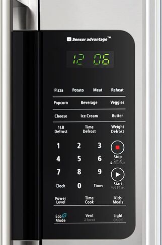 فرن ميكروويف Thor Kitchen 30 بوصة 1.7 قدم مكعب فوق النطاق مع مستشعر طهي ذكي - وضع ECO - بداية سريعة - مؤقت مطبخ، ستانلس ستيل in Kuwait