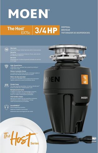 Moen EX75C EX Series 3/4 Horsepower Garbage Disposal in Saudi Arabia