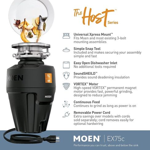 Moen EX75C EX Series 3/4 Horsepower Garbage Disposal in Saudi Arabia