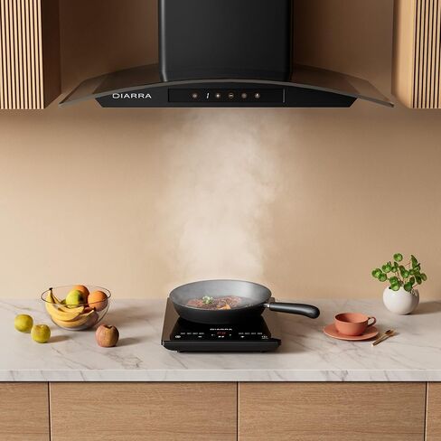 CIARRA CATIH1 1800W Portable Induction Cooktop, Ultra Slim Single Electric Countertop Burner with Sensor Touch and Digital timer ETL Approved in Kuwait