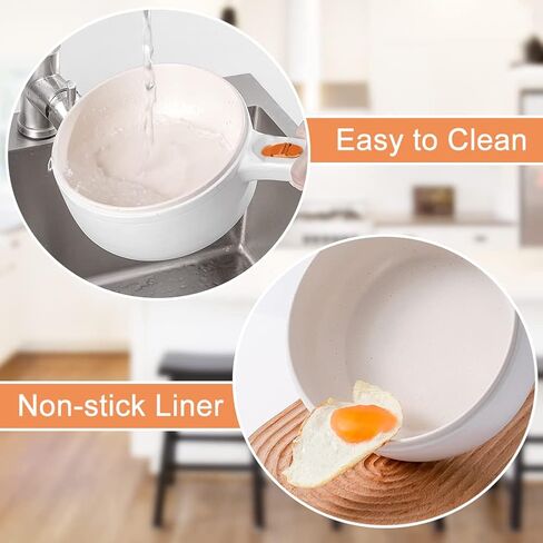 Electric Hot Pot Cooker Steamer,1.6L Portable Electric Cooker with Steamer, Food Tong, Ramen Noodle Cooker,Non Stick, Mini Hot Pot,Dorm Cooking Pot with Dual Power Setting(White) in Saudi Arabia