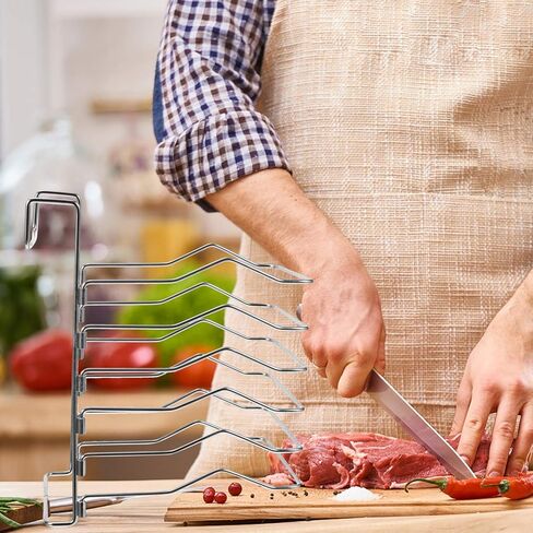 رف شرائح اللحم من الفولاذ المقاوم للصدأ Sous Vide مقسم رف شرائح اللحم Sous Vide إطار حامل قابل للفصل للطهي الناعم Sous Vide طباخ بطيء ألوان متنوعة رف تجفيف الأطباق in Kuwait