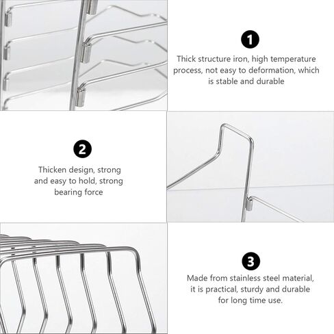 رف شرائح اللحم من الفولاذ المقاوم للصدأ Sous Vide مقسم رف شرائح اللحم Sous Vide إطار حامل قابل للفصل للطهي الناعم Sous Vide طباخ بطيء ألوان متنوعة رف تجفيف الأطباق in Kuwait