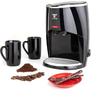 Moss & Stone Mini Drip Coffee Maker with Mug, Small Coffee Pot With Coffee Cup, Mini Coffee Maker, One Cup Coffee Maker (1 Drip & 4oz Mug) in Kuwait