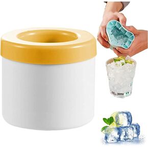 Ice Cubes Mold Ice Trays Maker, Cylinder 3D Silicone Ice Lattice Molding Ice Maker Decompress Ice Lattice Easy Release Ice Lattice Bucket with Lid for Freezer Cocktail Coffee Whiskey Juice in Kuwait