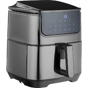 GoWISE USA 7-Quart Air Fryer & Dehydrator Max Steel XL- with Touchscreen Display with Stackable Dehydrating Racks with Preheat & Mute Functions + 100 Recipes (Stainless Steel) in Kuwait