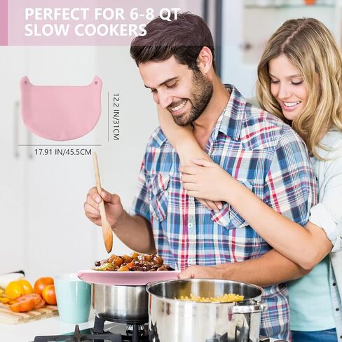 Slow Cooker Liners Leakproof 3 Pack, Easy Clean Crock Pot Liners Reusable Silicone bag liners Fit 6-8 Quarts Oval or Round Pot in Saudi Arabia
