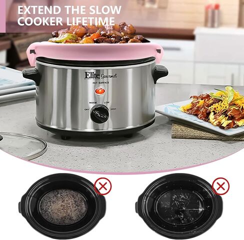 Slow Cooker Liners Leakproof 3 Pack, Easy Clean Crock Pot Liners Reusable Silicone bag liners Fit 6-8 Quarts Oval or Round Pot in Saudi Arabia