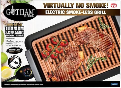 Gotham Steel Smokeless Electric Grill, Portable and Nonstick As Seen On TV! - DELUXE in Kuwait