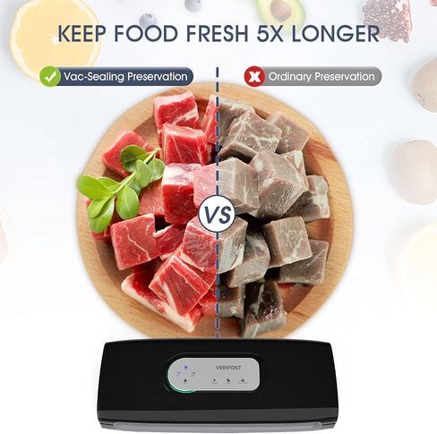 Pro 6 In 1 Food Vacuum Sealer Machine-Versatile Food Sealer with Bags and Rolls-Wet Food Mode,85Kpa Great Suction,Consecutive Sealing,Sous Vide Applied in Saudi Arabia