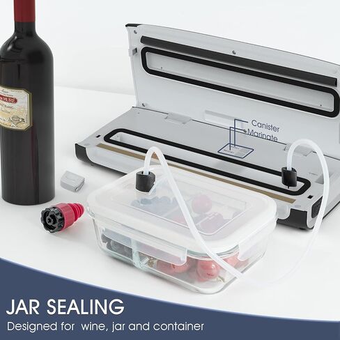 Pro 6 In 1 Food Vacuum Sealer Machine-Versatile Food Sealer with Bags and Rolls-Wet Food Mode,85Kpa Great Suction,Consecutive Sealing,Sous Vide Applied in Saudi Arabia