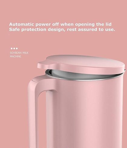 Aivanc Mini Electric Soybean Milk Maker, Automatic Soy Milk Machine, Fruit Juicer, Rice Paste Maker, Food Blender, 110V, 350ml,Pink in Saudi Arabia