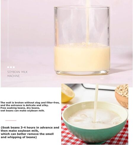 Aivanc Mini Electric Soybean Milk Maker, Automatic Soy Milk Machine, Fruit Juicer, Rice Paste Maker, Food Blender, 110V, 350ml,Pink in Saudi Arabia