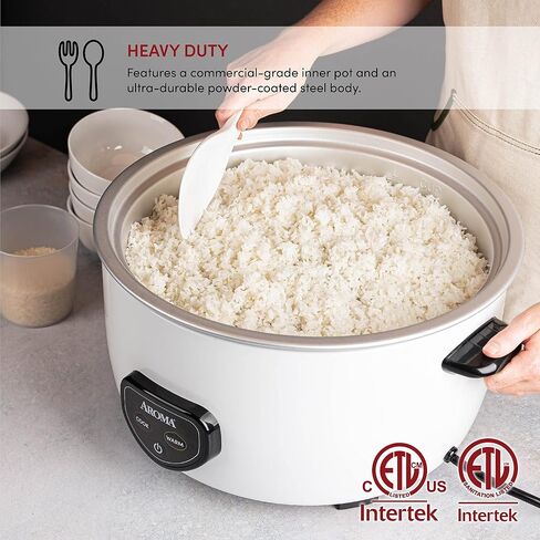 Aroma Housewares Commercial 60-Cup (Cooked) / 14Qt. Rice & Grain Cooker (ARC-1430E), White in Saudi Arabia