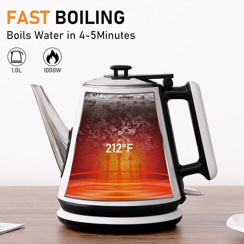 Naibsan Electric Kettle, 100% Stainless Steel Water Boiling Tea Kettle, BPA Free hot water kettle electric/Pour Over Coffee Kettle in Saudi Arabia