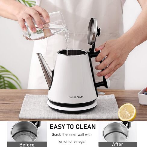 Naibsan Electric Kettle, 100% Stainless Steel Water Boiling Tea Kettle, BPA Free hot water kettle electric/Pour Over Coffee Kettle in Saudi Arabia