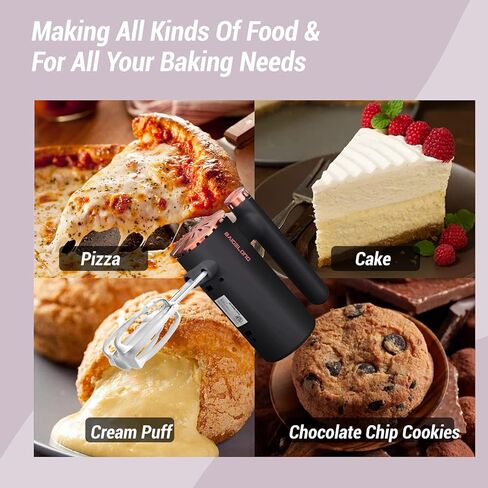 خلاط يدوي كهربائي بايجيلونج، KD144C، أسود وذهبي وردي in Kuwait