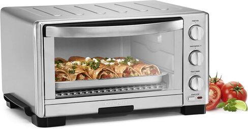 شواية فرن محمصة من كويزينارت TOB-1010، 11.77 بوصة × 15.86 بوصة × 7.87 بوصة، فضي (متجدد) in Kuwait