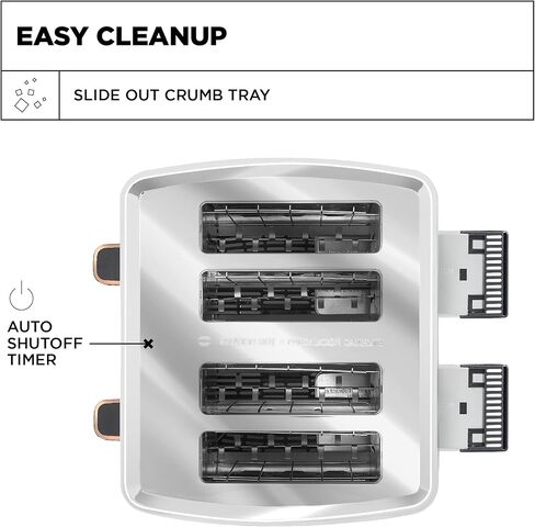 Crux 4-Slice Toaster with Extra Wide Slots & 6 Setting Shade Control, Black Stainless Steel in Saudi Arabia