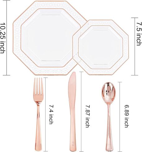 WELLIFE 150Pcs Black Plastic Plates with Disposable Silverware,Silver Cutlery With Black Handle, Perfect for Party, Includes:30 Dinner Plates, 30 Dessert Plates, 90 Black Cutlery for Wedding in Kuwait