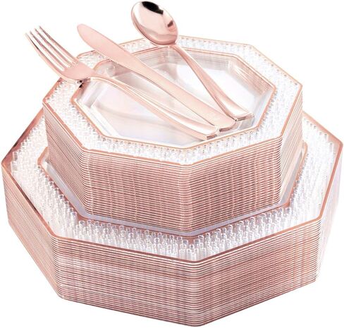 WELLIFE 150Pcs Black Plastic Plates with Disposable Silverware,Silver Cutlery With Black Handle, Perfect for Party, Includes:30 Dinner Plates, 30 Dessert Plates, 90 Black Cutlery for Wedding in Kuwait