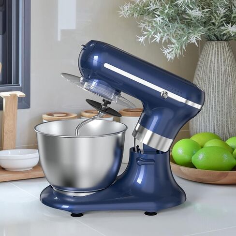 Aifeel Stand Mixer, 6 in 1 Multifunctional Electric Kitchen Mixer 800W 5 Speed with 1.5L juice cup,6.5 QT Bowl, Dough Hook, Whisk, Beater,Meat Grinder, Blender, Sausage Kit (blue) in Saudi Arabia