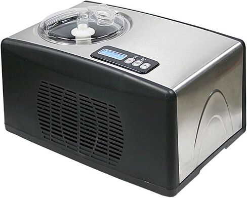 Whynter Ice Cream Maker Machine Automatic 1.28 Qt Upright with Built-in Compressor, LCD Digital Display & Timer, No Pre-Freezing, ICM-128WS, Black/Pink in Saudi Arabia