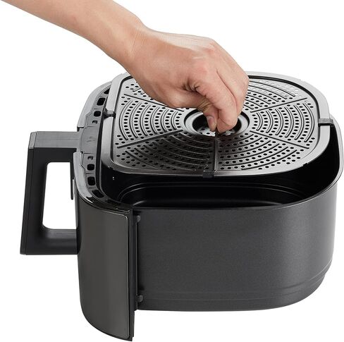 GoWISE USA 7-Quart Air Fryer & Dehydrator Max Steel XL- with Touchscreen Display with Stackable Dehydrating Racks with Preheat & Mute Functions + 100 Recipes (Stainless Steel) in Kuwait