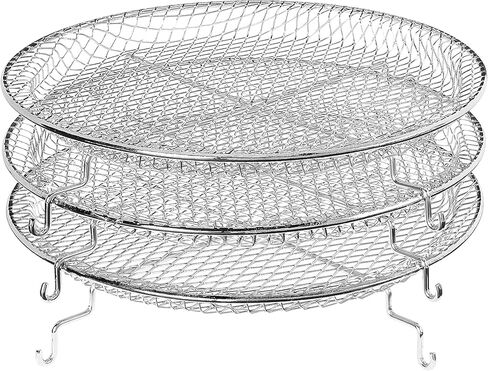 GoWISE USA 7-Quart Air Fryer & Dehydrator Max Steel XL- with Touchscreen Display with Stackable Dehydrating Racks with Preheat & Mute Functions + 100 Recipes (Stainless Steel) in Kuwait