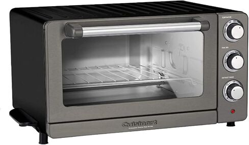 Cuisinart TOB-60N2BKS2 Convection AirFryer Toaster Oven Broiler, 1800-Watt Motor, Black Stainless & DCC-3200BKSP1 Perfectemp, 14 Cup Progammable with Glass Carafe Coffee Maker, Black Stainless Steel in Saudi Arabia