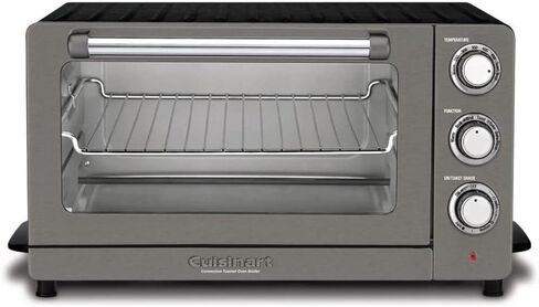 Cuisinart TOB-60N2BKS2 Convection AirFryer Toaster Oven Broiler, 1800-Watt Motor, Black Stainless & DCC-3200BKSP1 Perfectemp, 14 Cup Progammable with Glass Carafe Coffee Maker, Black Stainless Steel in Saudi Arabia