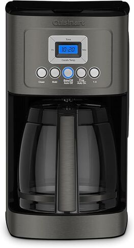 Cuisinart TOB-60N2BKS2 Convection AirFryer Toaster Oven Broiler, 1800-Watt Motor, Black Stainless & DCC-3200BKSP1 Perfectemp, 14 Cup Progammable with Glass Carafe Coffee Maker, Black Stainless Steel in Saudi Arabia