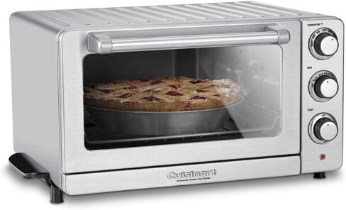 Cuisinart TOB-60N2BKS2 Convection AirFryer Toaster Oven Broiler, 1800-Watt Motor, Black Stainless & DCC-3200BKSP1 Perfectemp, 14 Cup Progammable with Glass Carafe Coffee Maker, Black Stainless Steel in Saudi Arabia