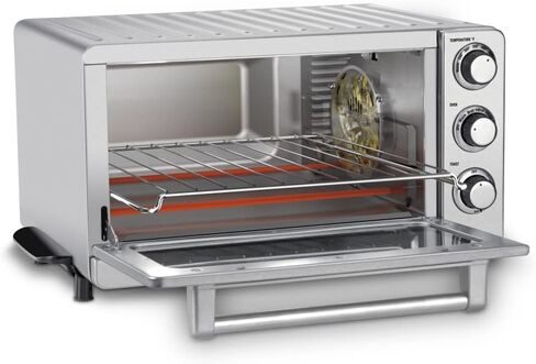 Cuisinart TOB-60N2BKS2 Convection AirFryer Toaster Oven Broiler, 1800-Watt Motor, Black Stainless & DCC-3200BKSP1 Perfectemp, 14 Cup Progammable with Glass Carafe Coffee Maker, Black Stainless Steel in Saudi Arabia